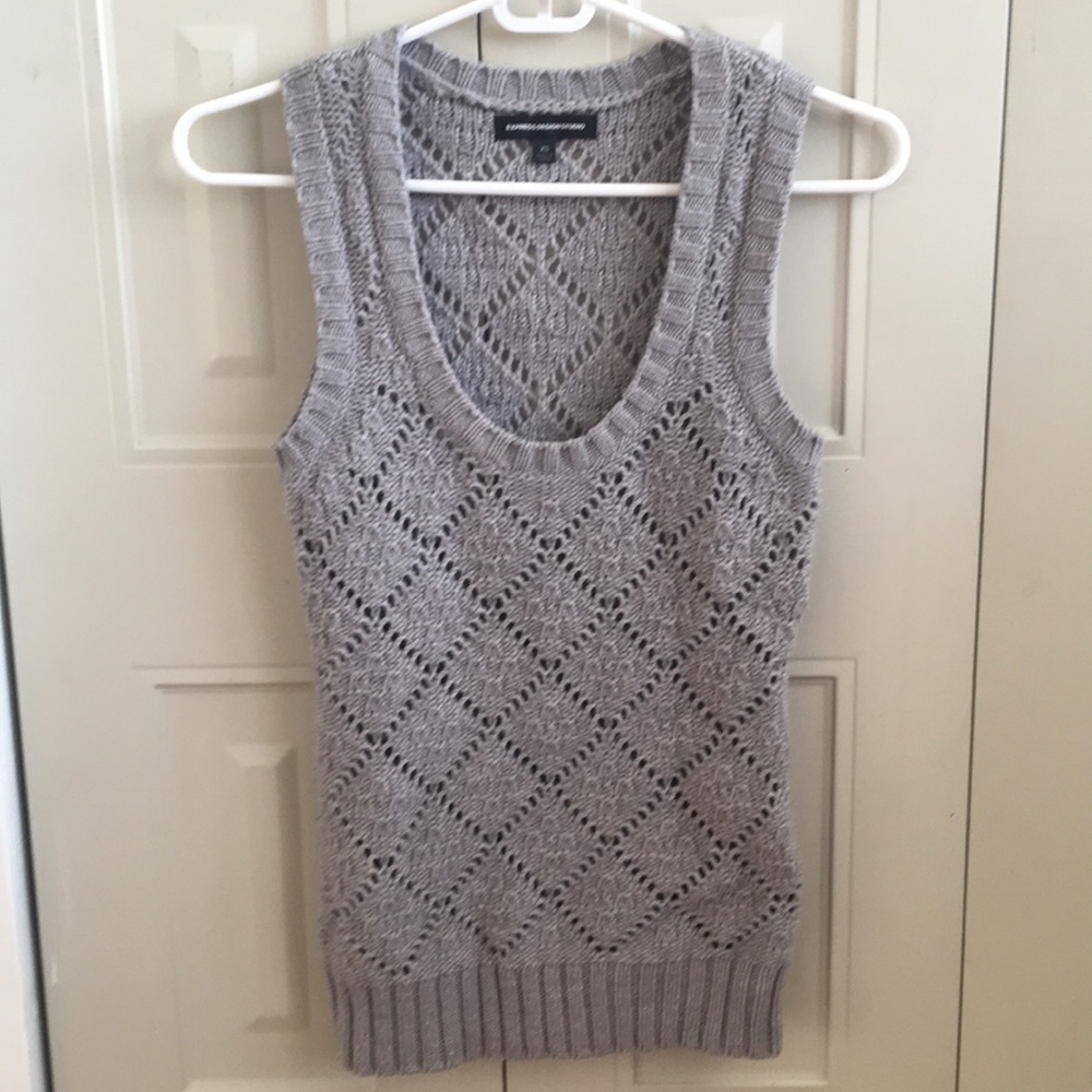 Express Grey Knit Vest
